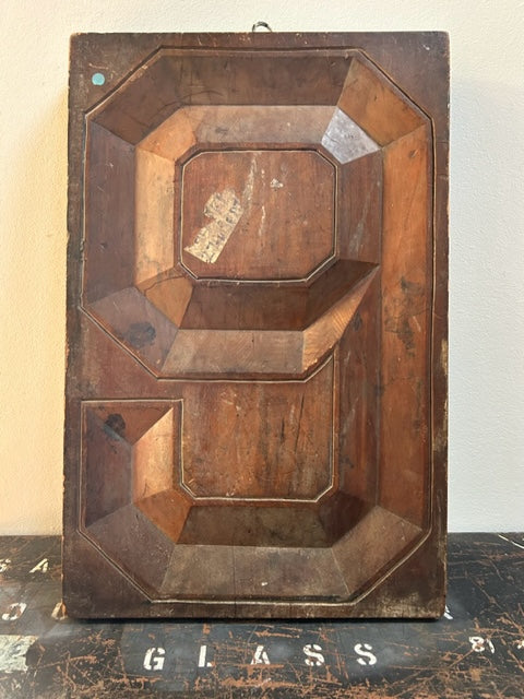 Old English Wooden Press number " 9 "