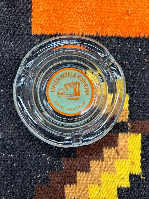 Vintage American Glass Ashtray from a Motor inn - Butte , Montana