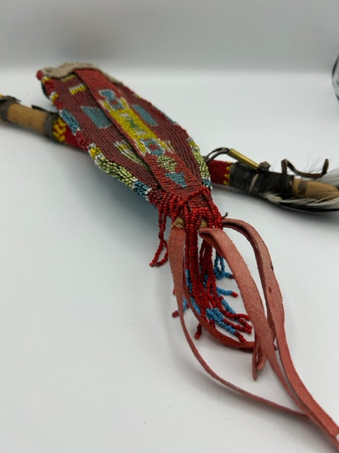 Vintage Native American Beaded Knife + Scabbard with updated Knife