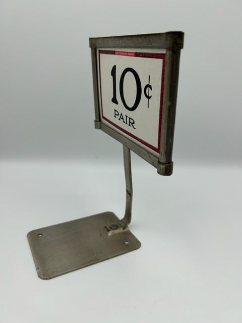 ORIGINAL AMERICAN STORE PRICE SIGNS from " BEN FRANKLIN STORE " " 10 c PAIR "