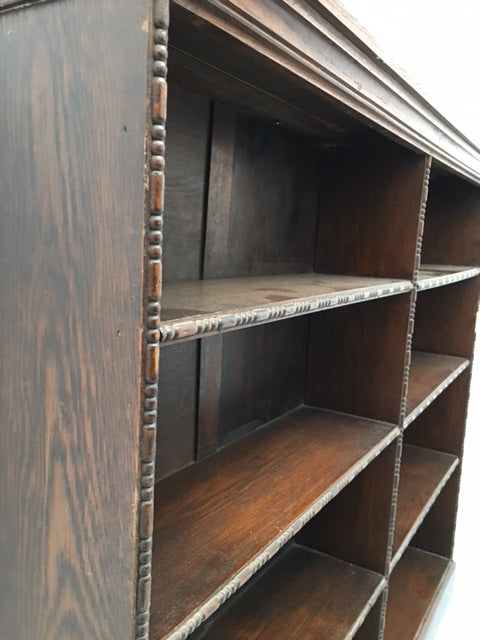 Vintage English Oak open bookcase SOLD