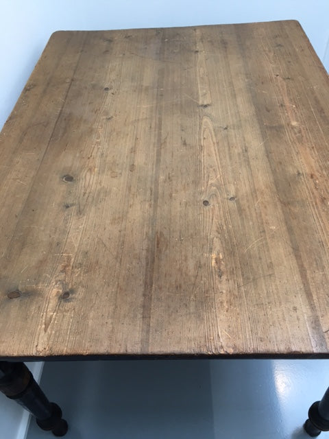 Original English Refectory dinning table scrub top in pine SOLD