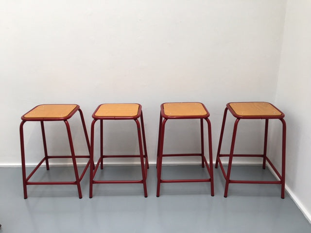 Vintage French school seating Stools SOLD