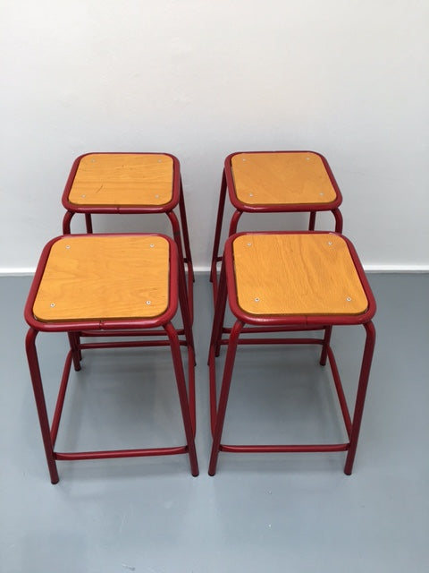 Vintage French school seating Stools SOLD