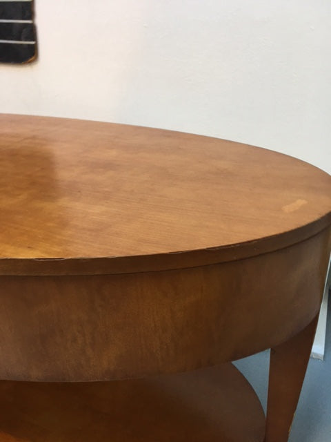 Vintage Mid Century oval teak coffee table SOLD