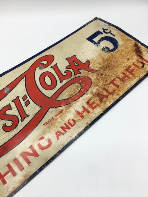 Classic 1930’s Pepsi-Cola Tin sign SOLD