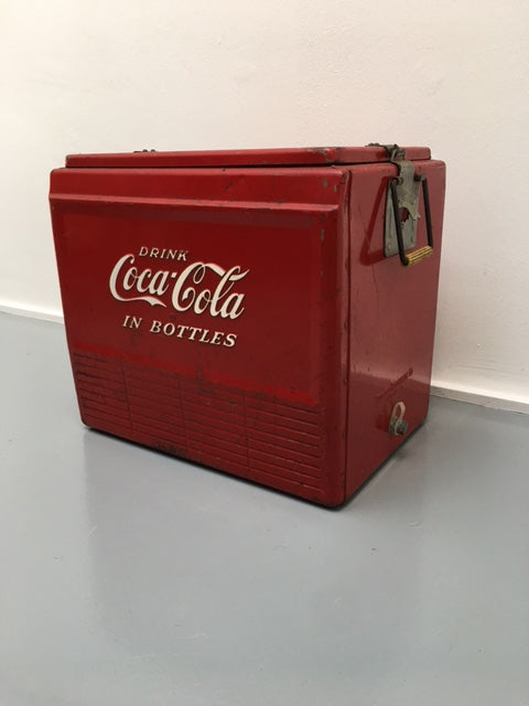 Iconic Americana Original 1950’s Coca Cola ice chest advertising SOLD