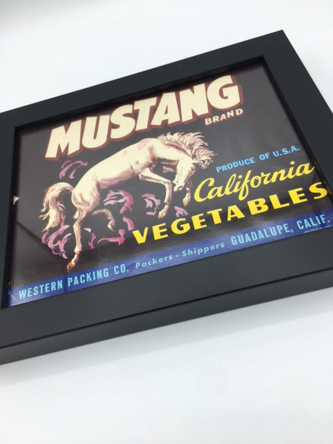 Original vintage MUSTANG BRAND California vegetables USA