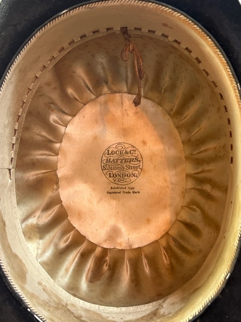 Antique English Gentleman's Top Hat - Lock & Co Hatters , St James Street London established in 1759