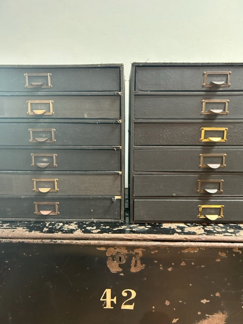 English Vintage Box drawers - storage + collectable - SOLD -