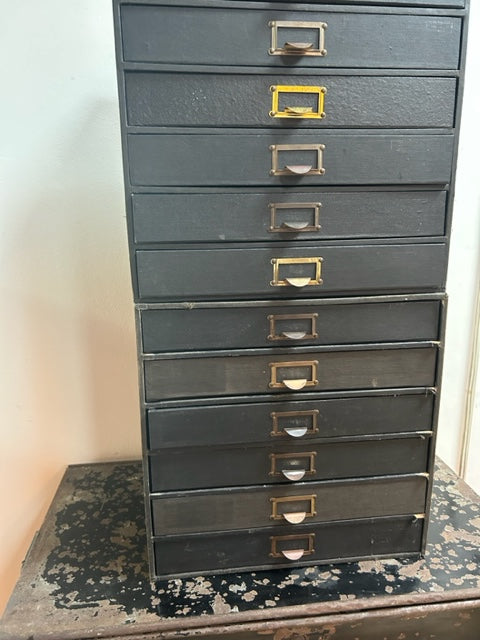 English Vintage Box drawers - storage + collectable - SOLD -