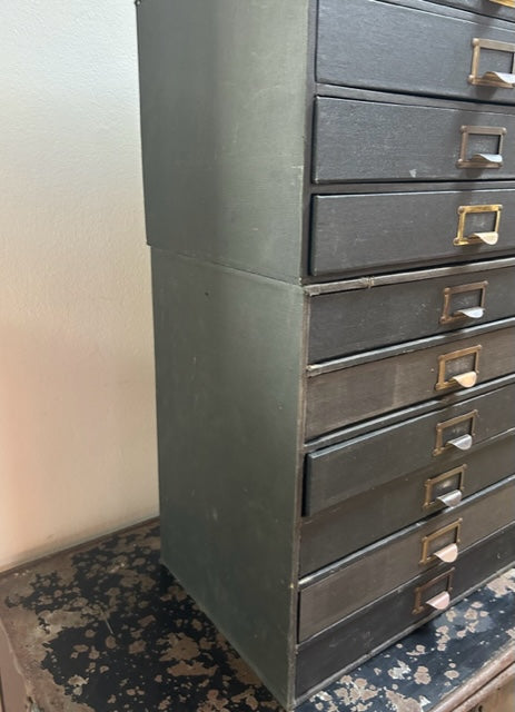 English Vintage Box drawers - storage + collectable - SOLD -