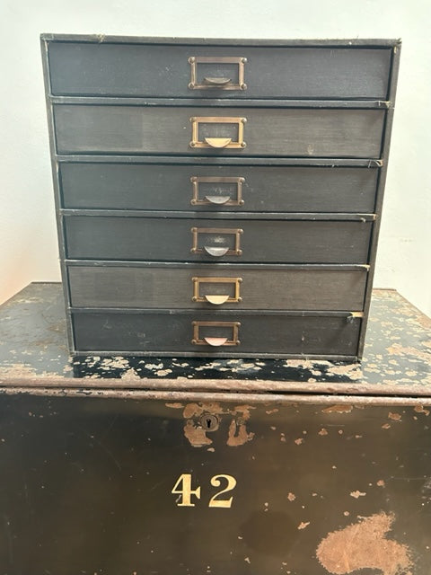 English Vintage Box drawers - storage + collectable - SOLD -