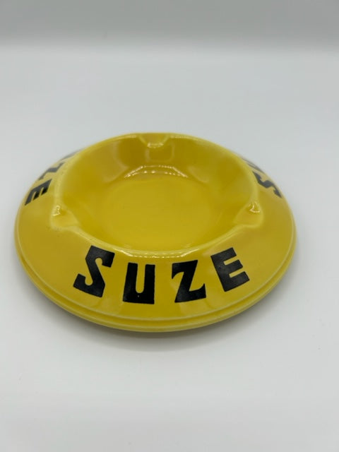 Vintage Suze Retro yellow French advertising Ashtray with black letters SOLD