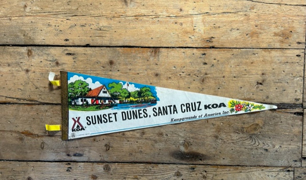 Vintage USA Kampgrounds of America , Inc - Sunset Dunes ,Pennant  SANTA CRUZ - Americana