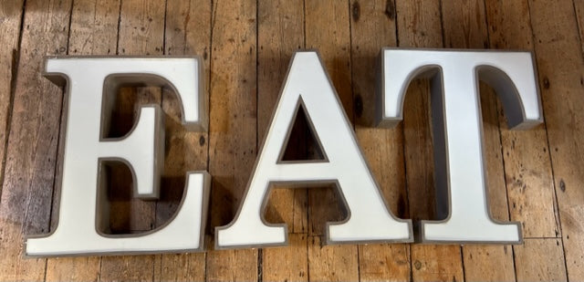 FABULOUS ENGLISH LARGE SHOP LETTERS " TEA " OR " EAT " E A T