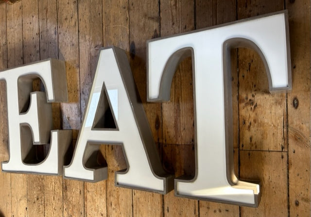 FABULOUS ENGLISH LARGE SHOP LETTERS " TEA " OR " EAT " E A T