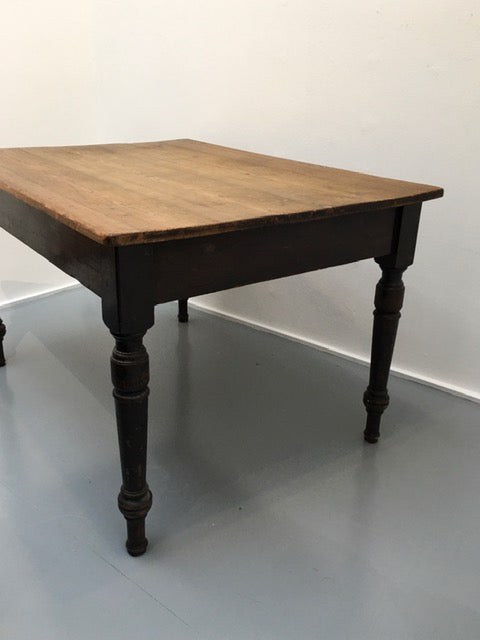 Original English Refectory dinning table scrub top in pine SOLD