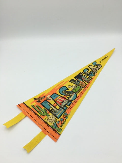 Vintage USA Las Vegas Felt Pennant - Americana