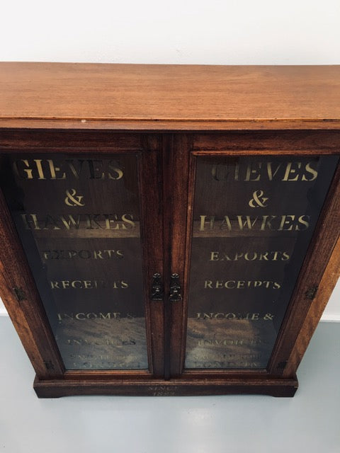 English antique 19th century cabinet with upcycled glazed writing SOLD