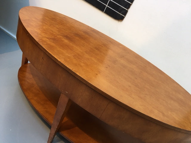 Vintage Mid Century oval teak coffee table SOLD