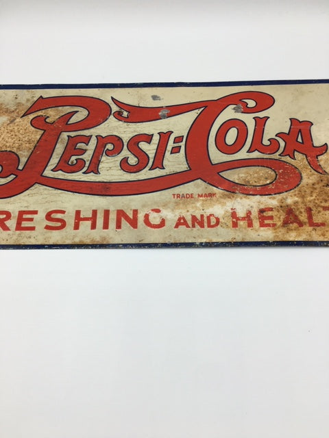 Classic 1930’s Pepsi-Cola Tin sign SOLD