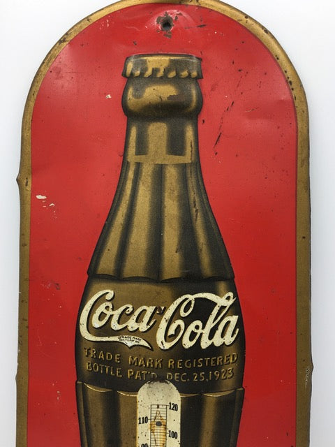 Iconic Vintage Americana Coca-Cola advertising Thermometer sign SOLD