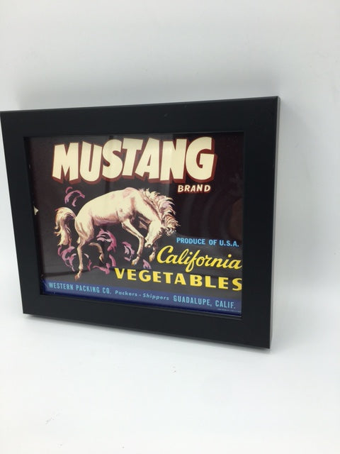 Original vintage MUSTANG BRAND California vegetables USA