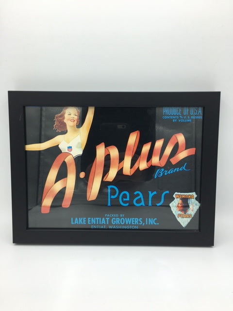 Original vintage A PLUS BRAND Pears Washington USA - SOLD -