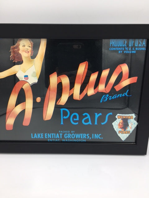 Original vintage A PLUS BRAND Pears Washington USA - SOLD -